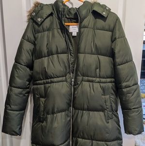 Old navy maternity long line puffer jacket XS